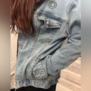 Monat Denim Jacket with Black Graphic